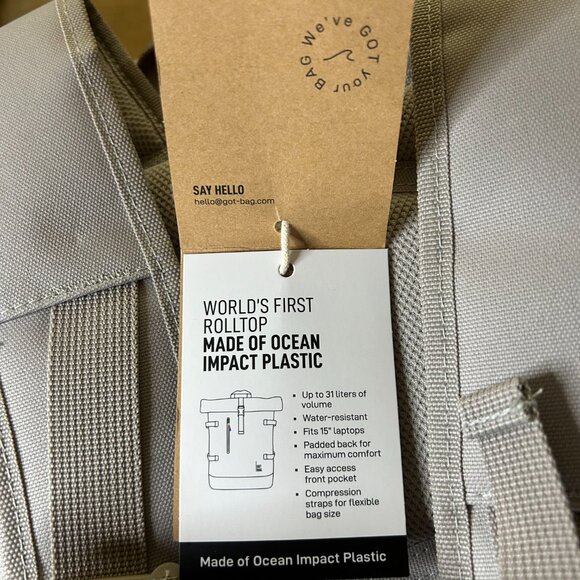 GOT BAG Rolltop 31L Backpack - NEW WITH TAGS - Picture 8 of 10